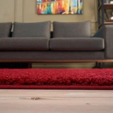 Myshaggy Solid Red Rug - Rugs