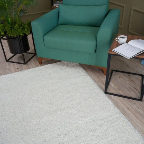 Myshaggy Solid White Rug - Rugs