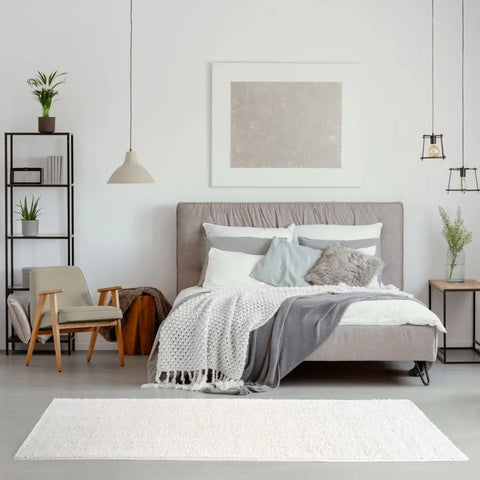 Myshaggy Solid White Rug - Rugs