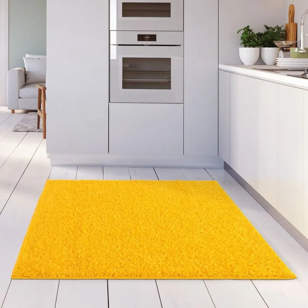 Myshaggy Solid Yellow Rug - Rugs