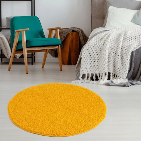 Myshaggy Solid Yellow Rug - Rugs