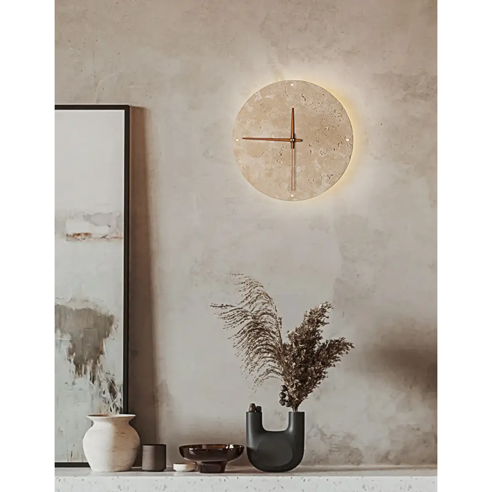 Nala Silent Clock Stone