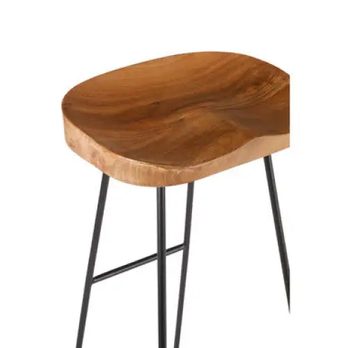 Nandri Acacia Wood Seat Bar Stool