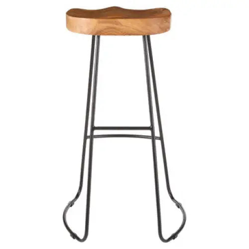 Nandri Acacia Wood Seat Bar Stool