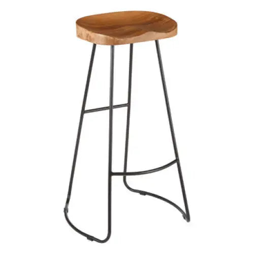 Nandri Acacia Wood Seat Bar Stool