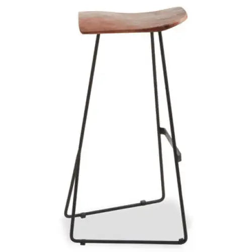 Nandri Distressed Brown Leather Bar Stool - bar-furniture