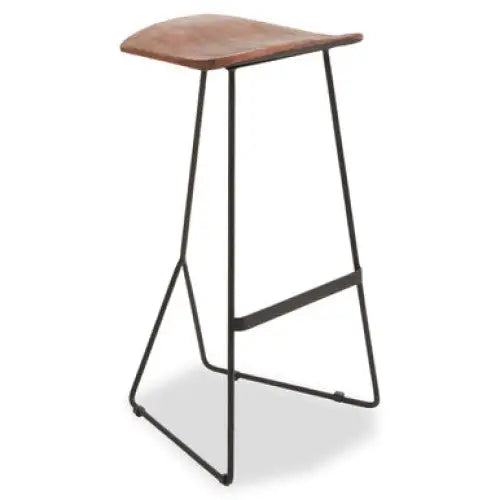 Nandri Distressed Brown Leather Bar Stool - bar-furniture