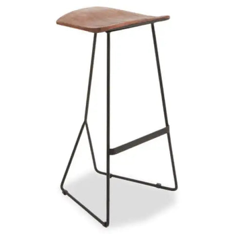Nandri Distressed Brown Leather Bar Stool - bar-furniture