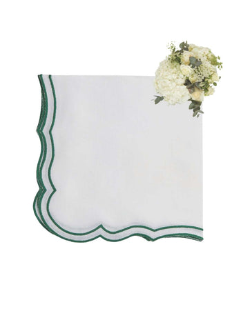 Hortensia Green Napkins - Set of 4