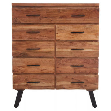 Nashik 9 Drawer Acacia Chest
