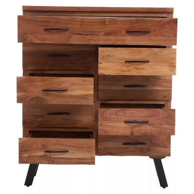 Nashik 9 Drawer Acacia Chest