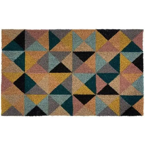 Natural Coir Doormats 45x75 cm - Geo Triangle - Doormat
