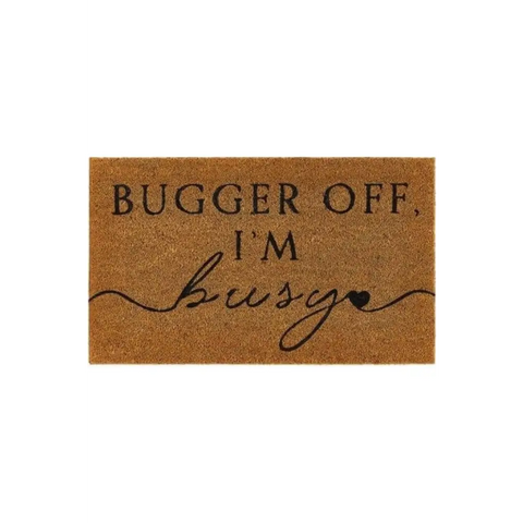 Natural Coir Doormats 45x75 cm - Im busy - Doormat