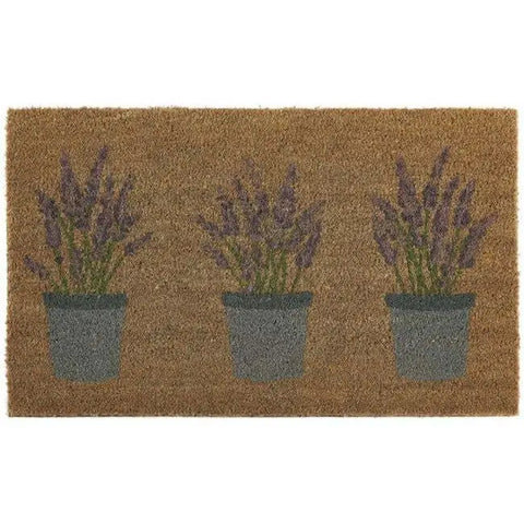 Natural Coir Doormats 45x75 cm - Lavender - Doormat