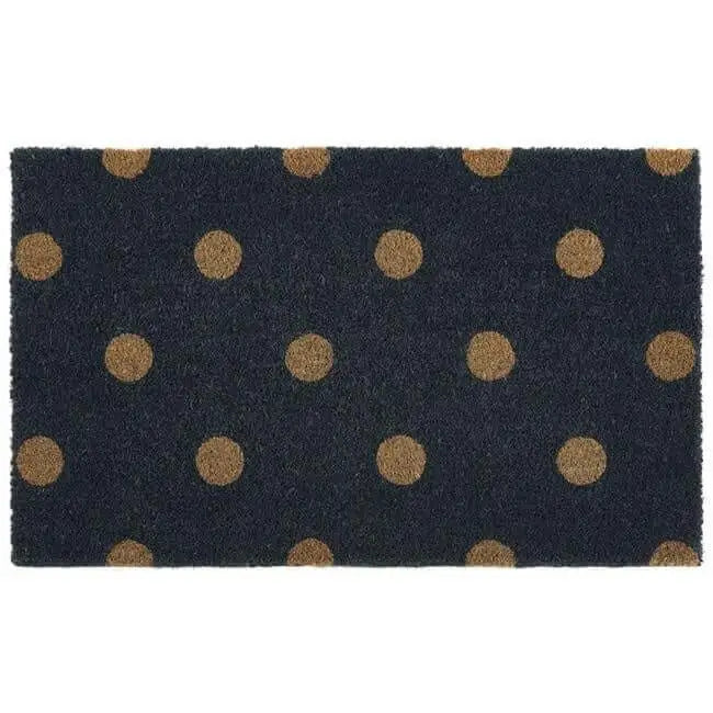 Natural Coir Doormats 45x75 cm - Polka Dots - Doormat