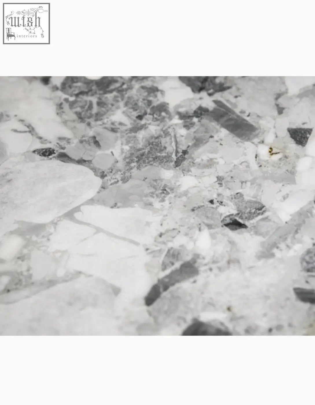 Natural marble dining table with gray and white marbled stone surface adds elegance to any dining table setup