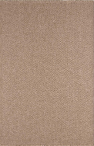 Beige woven nature outdoor rug with subtle diamond pattern and fringed edges perfect as an outdoor rug neutral