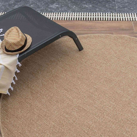 Beige herringbone-patterned jute nature outdoor rug neutral perfect for outdoor use and natural decor