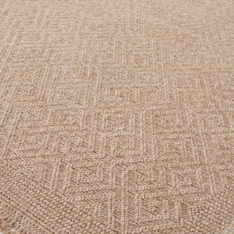 Beige woven nature outdoor rug with textured herringbone pattern perfect as an outdoor rug neutral choice