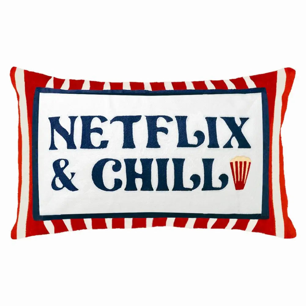 Netflix & Chill Needlepoint Cushion - Cushion