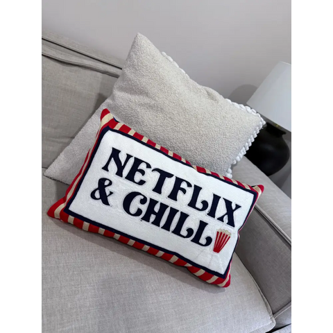 Netflix & Chill Needlepoint Cushion - Cushion