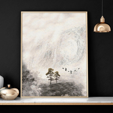 Large living room wall art | set of 3 wall art prints