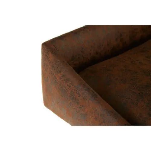 New Foundry Brown Leather Effect Bar Stool
