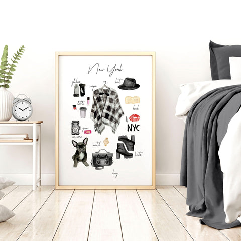 New York wall art travel poster
