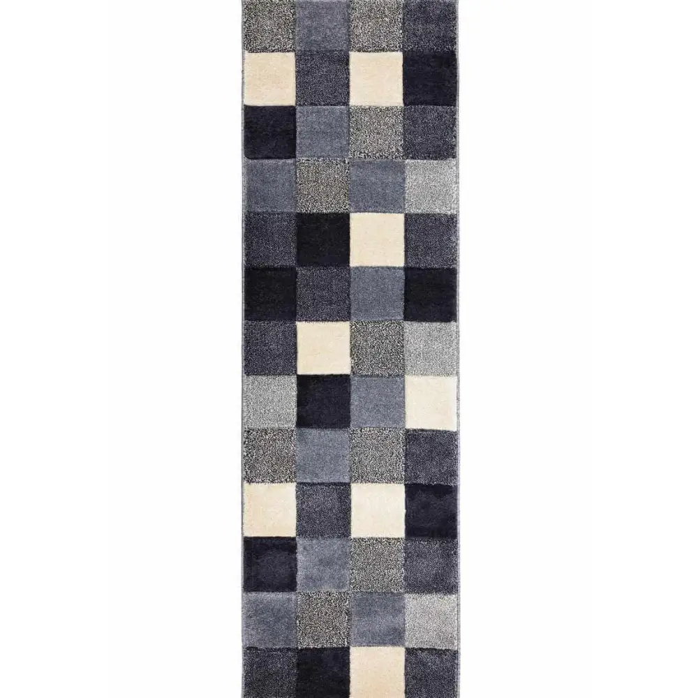 Newport Blocks Rug – Bold Geometric Style - 60X200 cm / Blue - Rugs