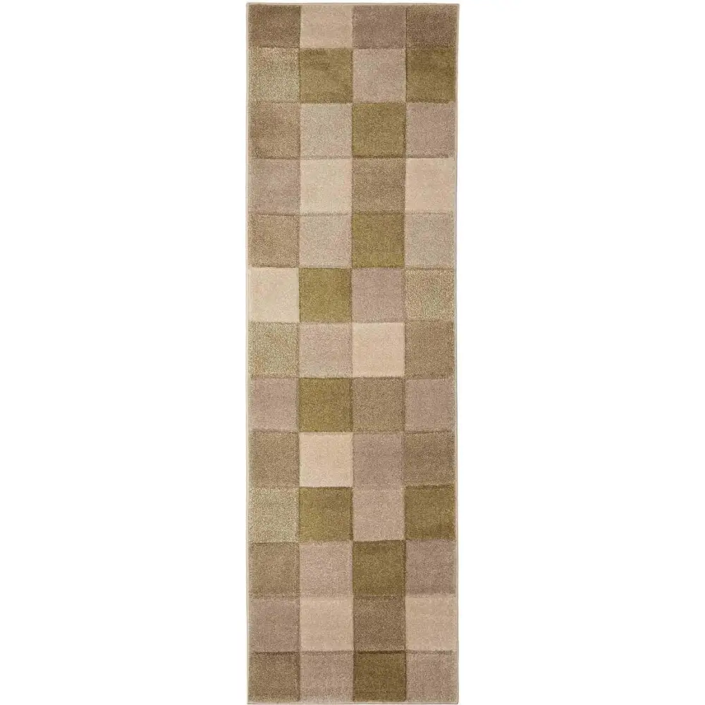 Newport Blocks Rug – Bold Geometric Style - 60X200 cm / Green - Rugs