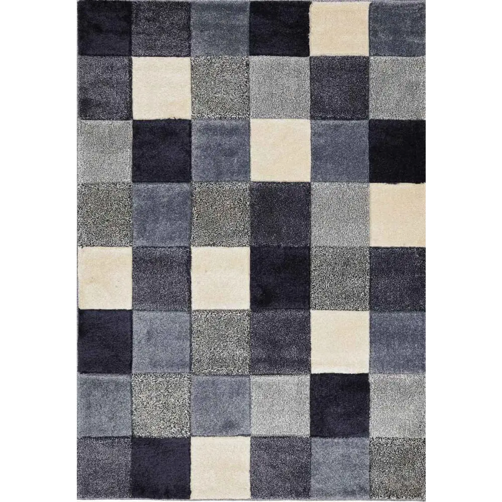 Newport Blocks Rug – Bold Geometric Style - 80X150 cm / Blue - Rugs