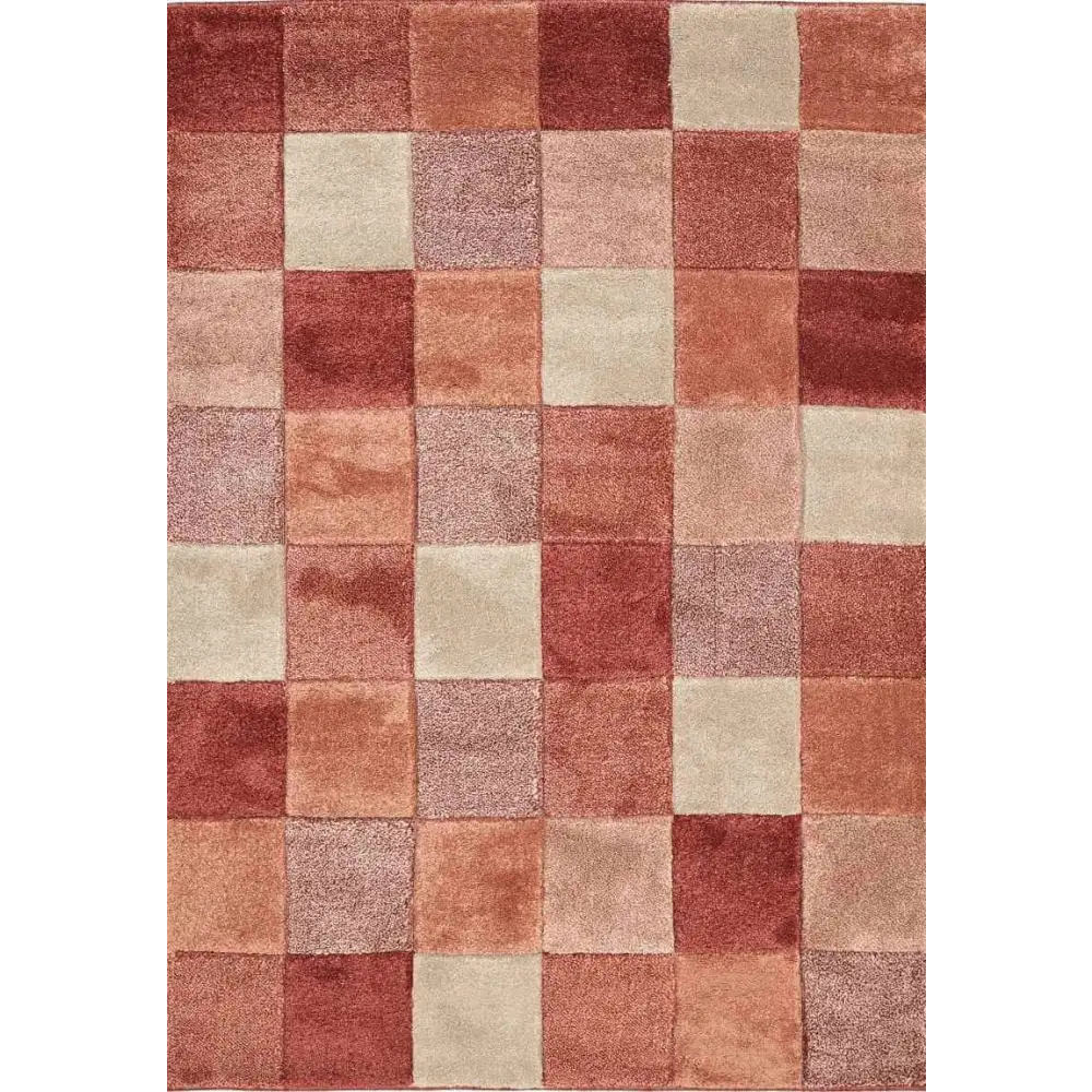 Newport Blocks Rug – Bold Geometric Style - 80X150 cm / Red - Rugs