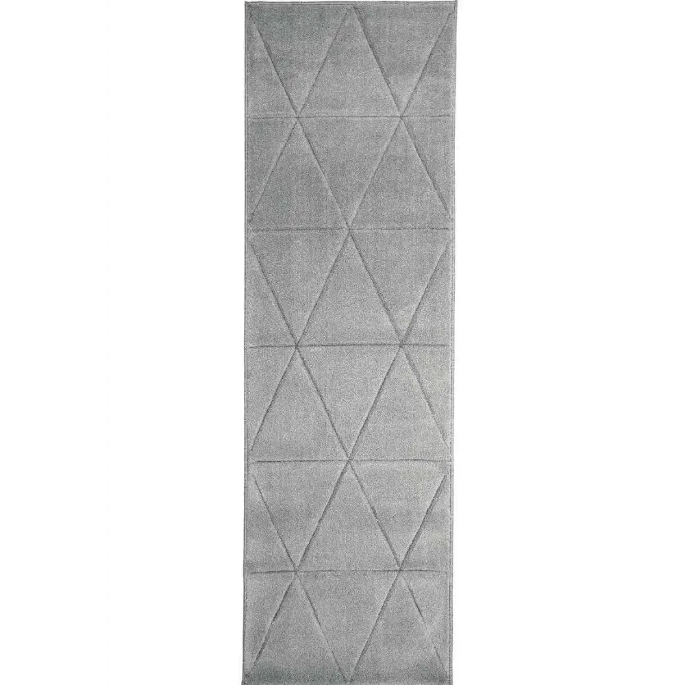 Newport Capleton Rug – Bold Geometric Design - 60X200 cm / Grey - Rugs