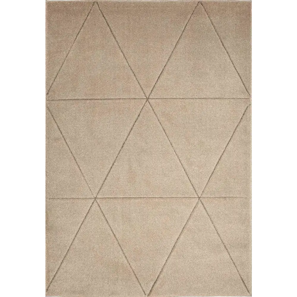 Newport Capleton Rug – Bold Geometric Design - 80X150 cm / Beige - Rugs