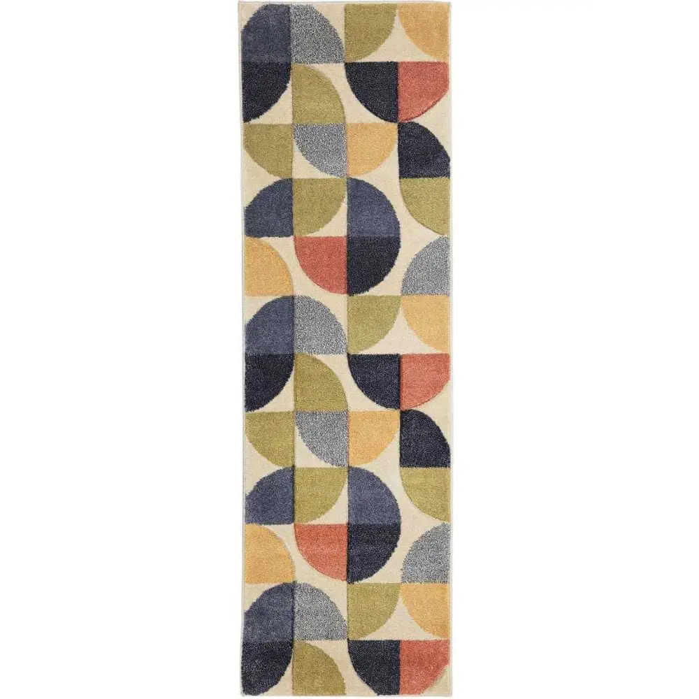 Newport Geometric Rug – Bold Multicolour Design - 60X200 cm - Rugs