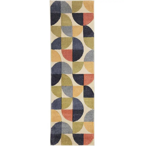 Newport Geometric Rug – Bold Multicolour Design - 60X200 cm - Rugs