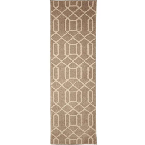 Newport Lattice Rug – Textured Geometric - 60X200 cm / Beige - Rugs