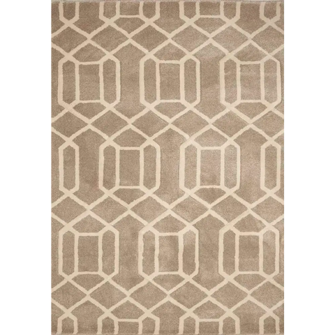 Newport Lattice Rug – Textured Geometric - 80X150 cm / Beige - Rugs