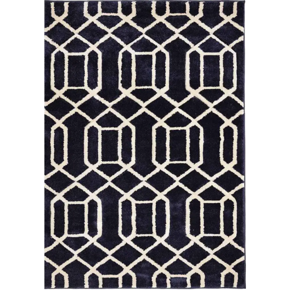 Newport Lattice Rug – Textured Geometric - 80X150 cm / Blue - Rugs