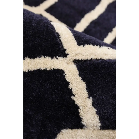 Newport Lattice Rug – Textured Geometric - Rugs