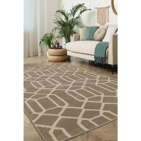Newport Lattice Rug – Textured Geometric - Rugs