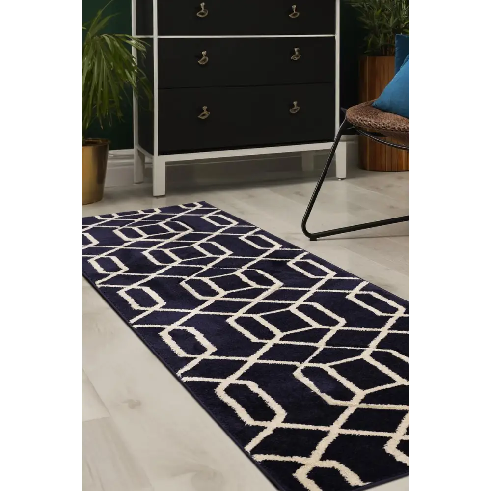 Newport Lattice Rug – Textured Geometric - Rugs