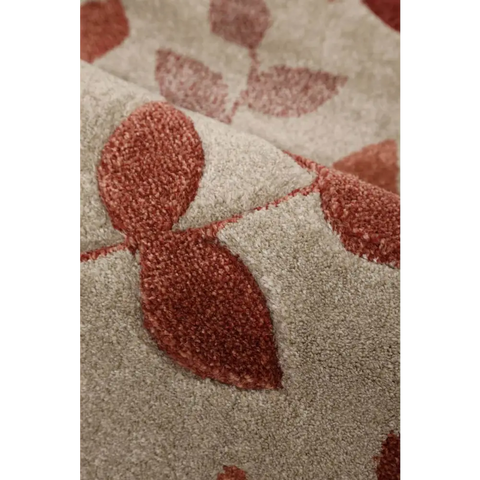 Newport Leaf Rug – Hand-Carved Floral Design - Rugs