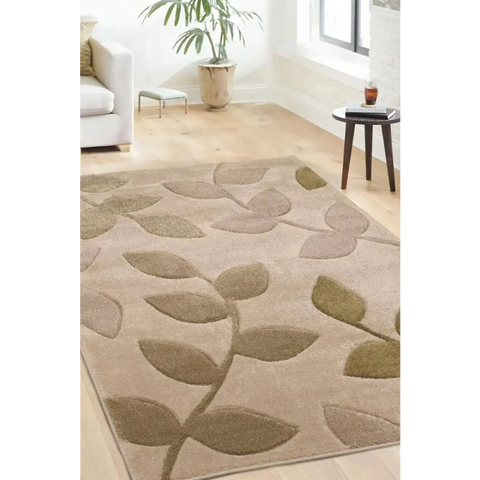 Newport Leaf Rug – Hand-Carved Floral Design - Rugs