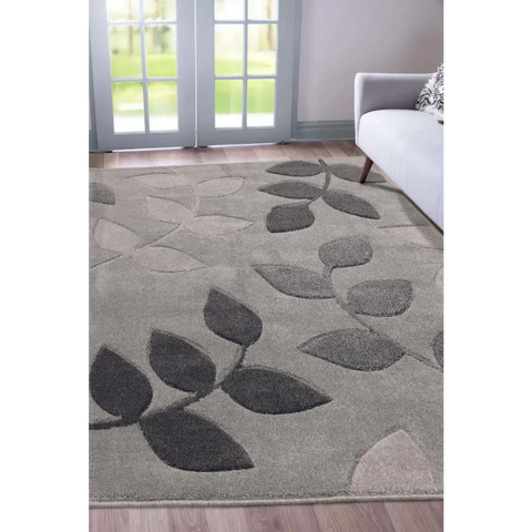 Newport Leaf Rug – Hand-Carved Floral Design - Rugs