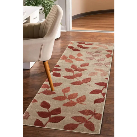 Newport Leaf Rug – Hand-Carved Floral Design - Rugs