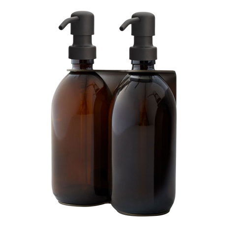 Nickel Double Wall Mounted Soap Dispenser