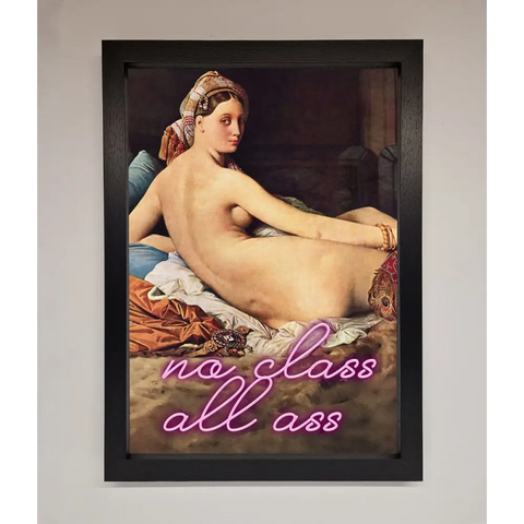 No Class All Ass Framed Print - A3 (29.7 x 42 cm) / Black - Framed Print