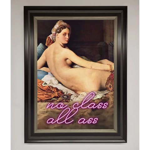 No Class All Ass Framed Print - A3 (29.7 x 42 cm) / Black Silver - Framed Print