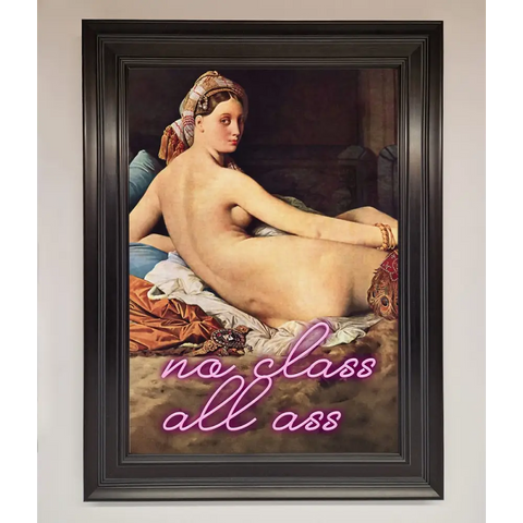 No Class All Ass Framed Print - A3 (29.7 x 42 cm) / Matt Black - Framed Print
